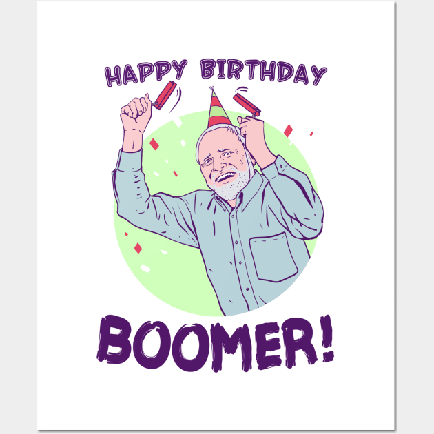 Happy Birthdat Boomer Wall Art by MeFO